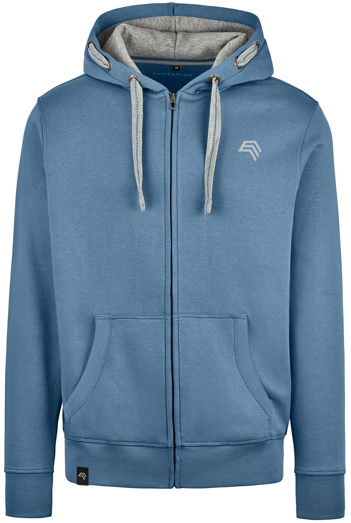 RMH 0701 ― Heavy Bi-Color Hoodie Sweat Jacket - Sky Blue