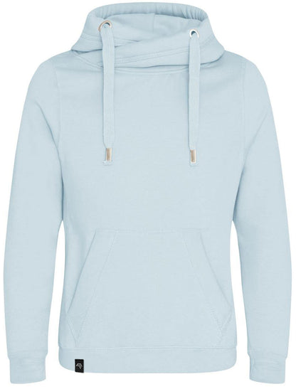 JDS 0021 ― Cross Neck Überkreuz Hoodie - Sky Blau