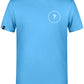 Unisex Mens Basic T-Shirt - Sky Blau - incl. Print