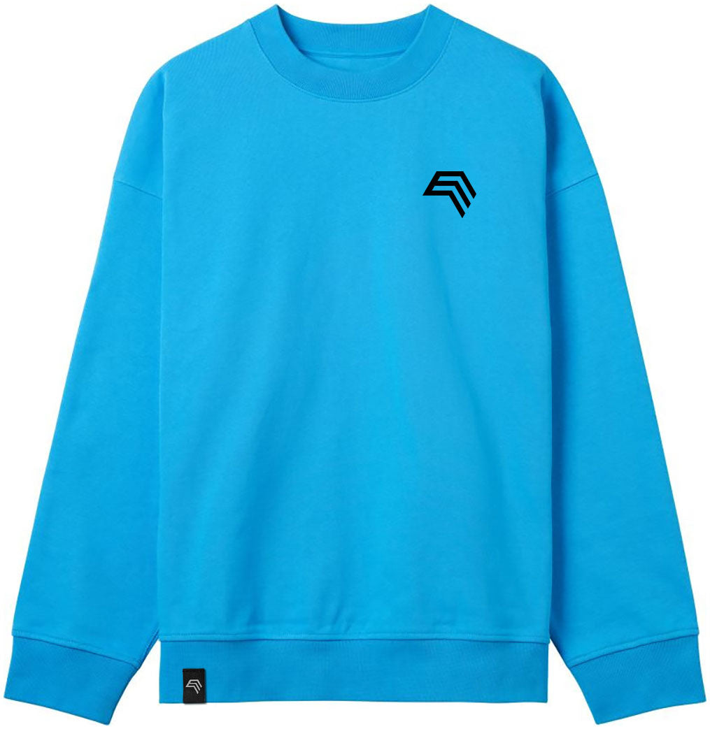 HMB 2601 ― Heavy Unisex Boxy Organic Men's Sweater - Turquoise Blue
