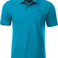 ― % ― JAN 8010/ ― Men's Bio-Baumwolle Polo Shirt - Türkis Blau Turquoise [L]