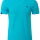 JAN 8008 ― Herren Bio-Baumwolle T-Shirt - Turquoise Blau Türkis