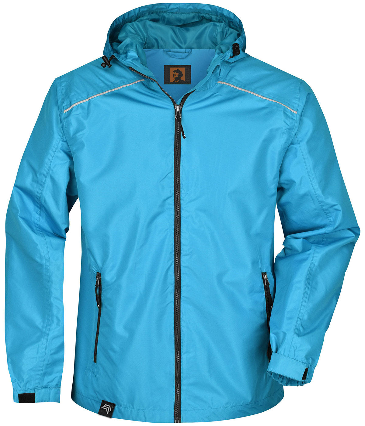 JAN 1118 ― Windbreaker Rain Jacket - Turquoise / Grey