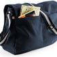 QDA D610 ― Canvas Shoulder Bag Vintage Look - Navy Blau