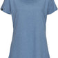 ― % ― STN 9950/ ― Women's Oversized Melange Vintage T-Shirt - Blau Melange [M]