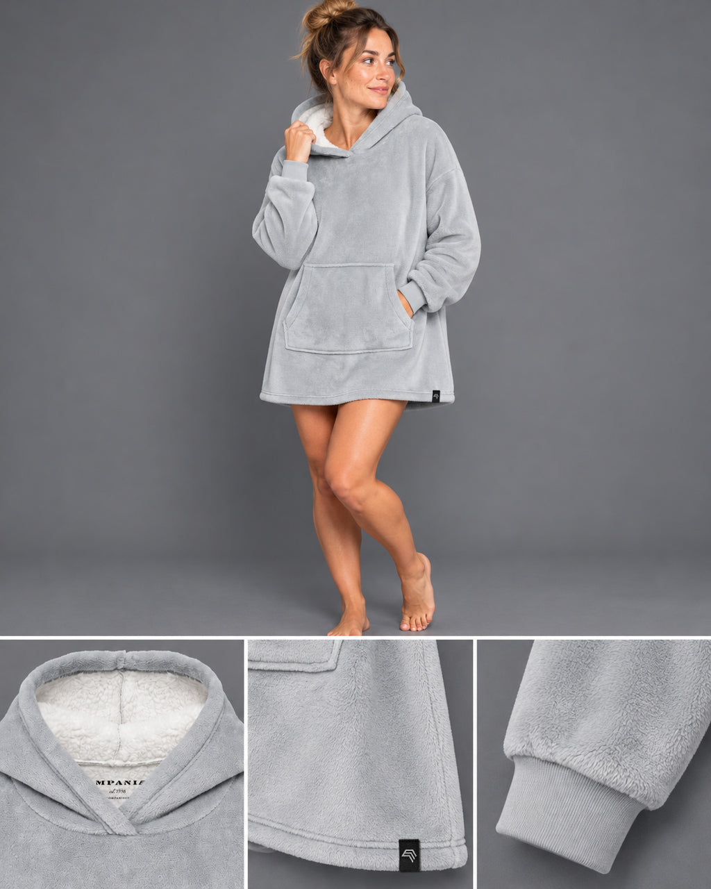 BRK 014K ― Unisex Kapuzenponcho im Deckenformat