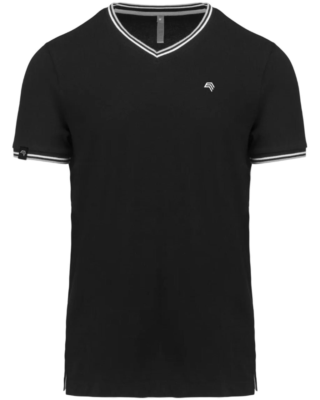 BRK 473K ― Bi-color Piqué-Trikot V-Neck T-Shirt