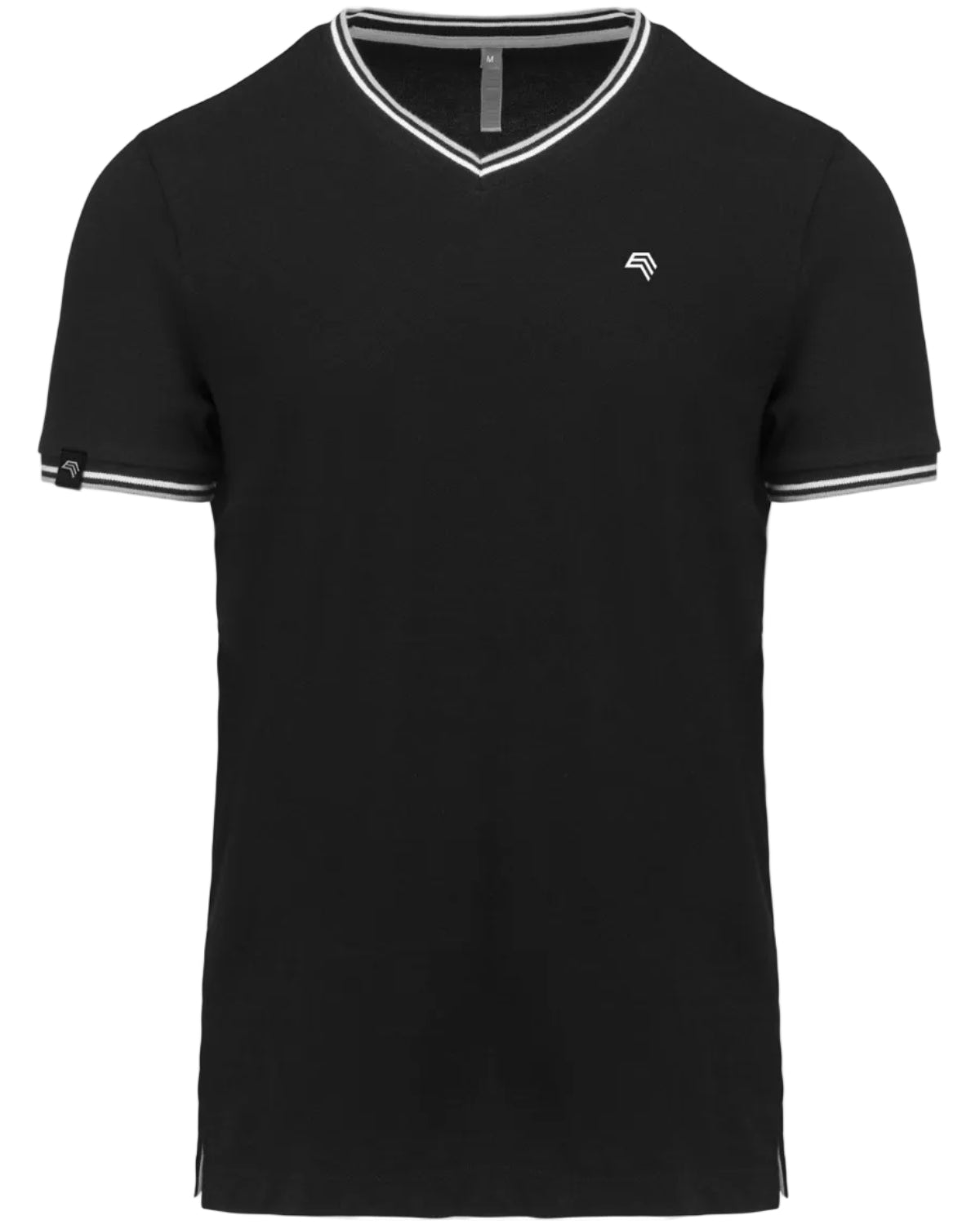 BRK 473K ― Bi-color Piqué-Trikot V-Neck T-Shirt