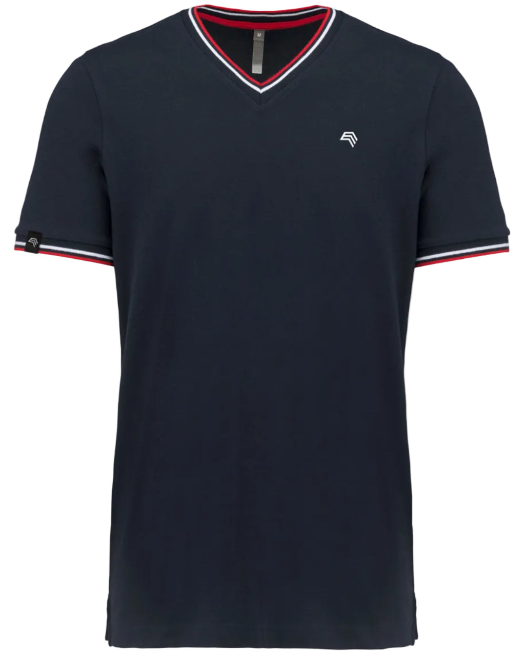 BRK 473K ― Bi-color Piqué-Trikot V-Neck T-Shirt