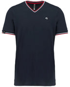 BRK 473K ― Bi-color Piqué-Trikot V-Neck T-Shirt