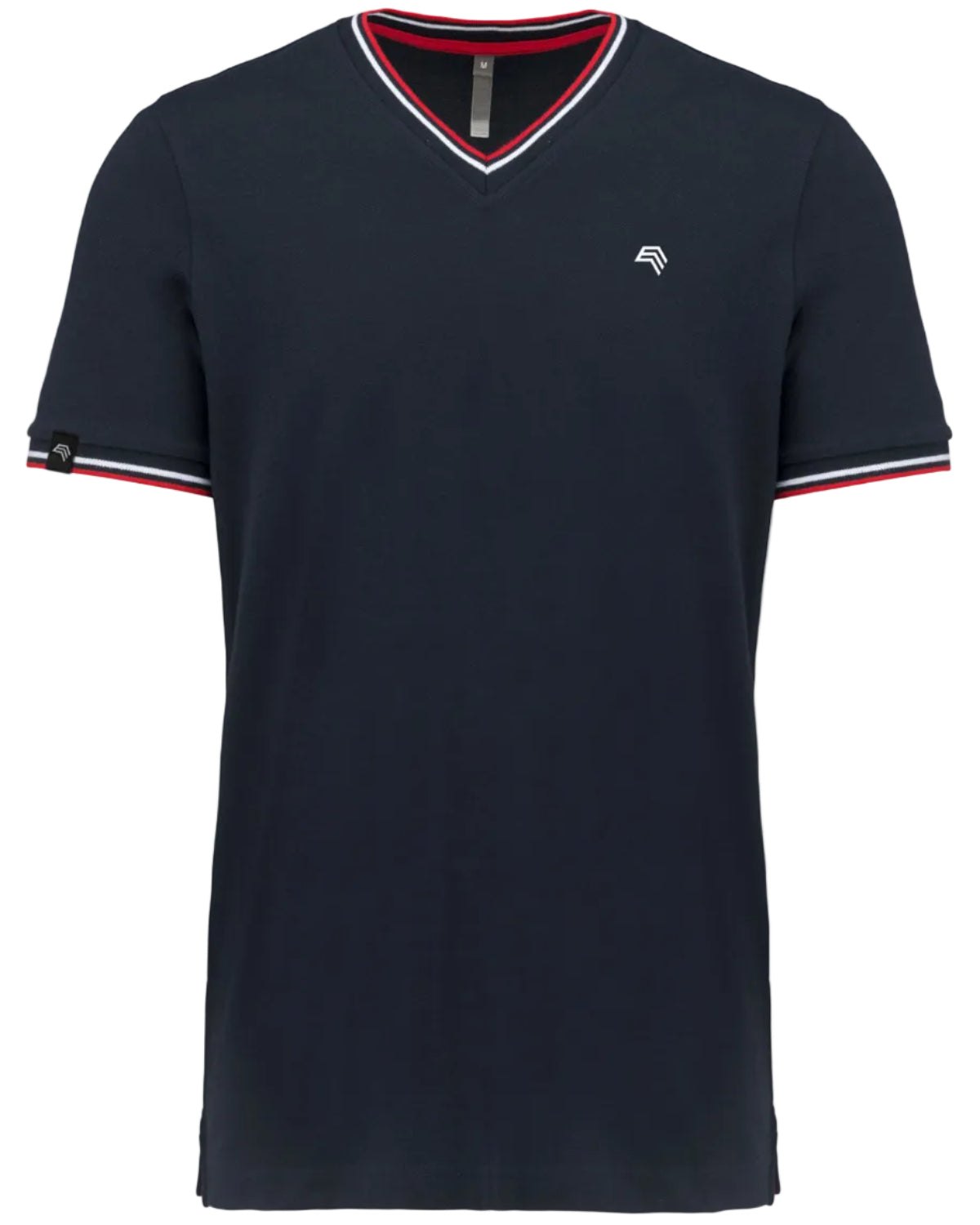 BRK 473K ― Bi-color Piqué-Trikot V-Neck T-Shirt