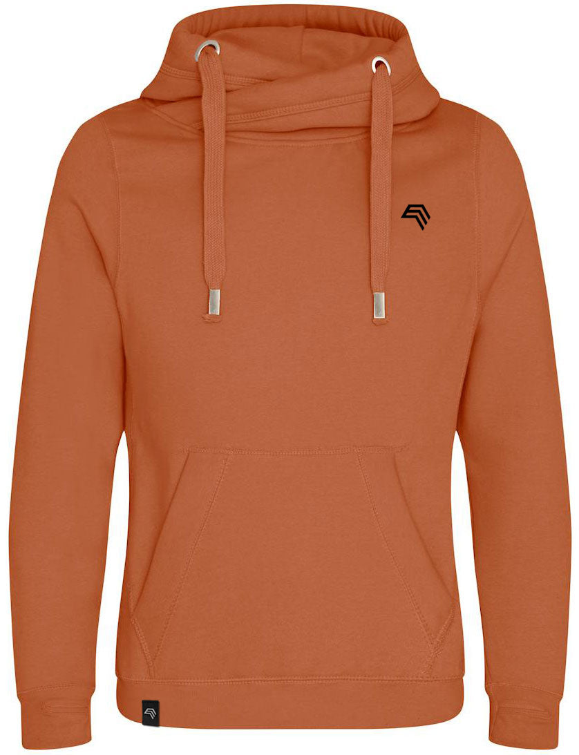 JDS 0021 ― Cross Neck Hoodie - Ginger Biscuit Brown