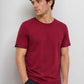 ----- Sold ― % ― Men's Organic Cotton T-Shirt – Bordeaux Red Brown [S] JAN 8008/C/GZ-A