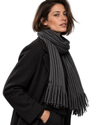 CHB 9798 ― Strickschal mit markantem Zweifarb-Rippdesign