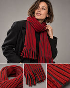 CHB 9798 ― Strickschal mit markantem Zweifarb-Rippdesign