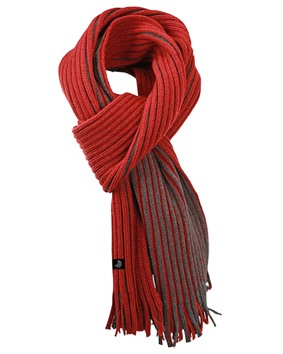 CHB 9798 ― Strickschal mit markantem Zweifarb-Rippdesign