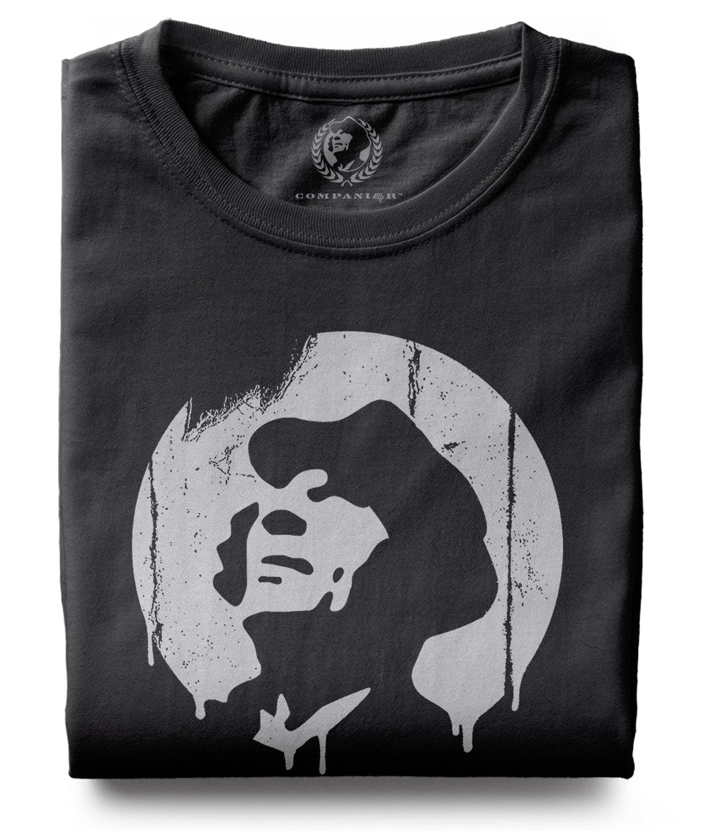 Circle Melted Upward-Looking Man (Vintage Print) ― T-Shirt - Black