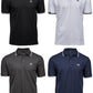 ― % ― TJS 1407 ― Luxury Stripe Stretch Polo Shirt - Weiß / Navy Blau [XL]