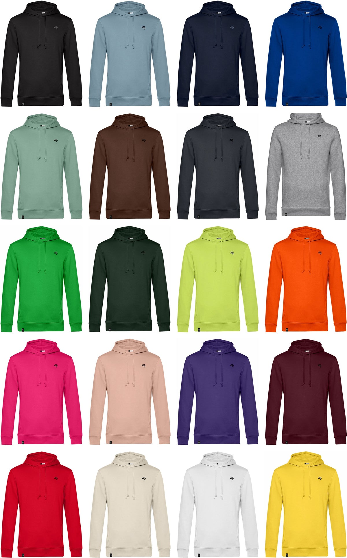 BAC U33B – Soft Men's Organic Cotton Hoodie - Magenta Pink