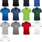 SLS 0577 ― Kontraststreifen Polo Shirt - French Blau / Weiß
