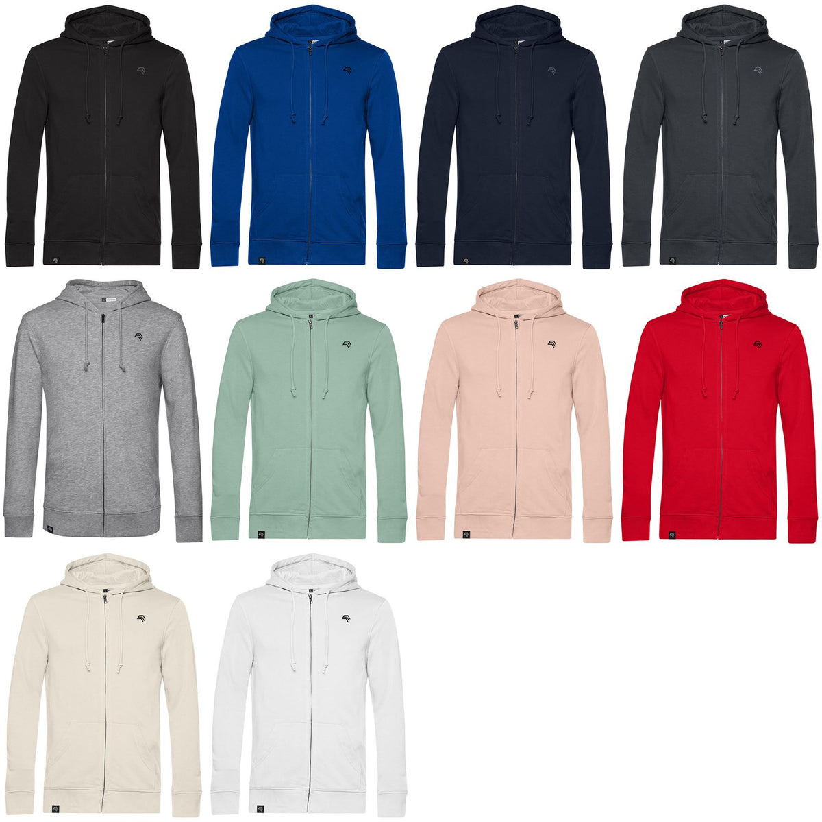 BAC U35B — Soft Hooded Sweatshirt Jacket with Organic Cotton - Dark Asphalt Grey