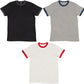 ― % ― MTS M175/ ― Peach Finish Retro Ringer Bio-Baumwolle T-Shirt - Gray Melange / Blau [M / XL]