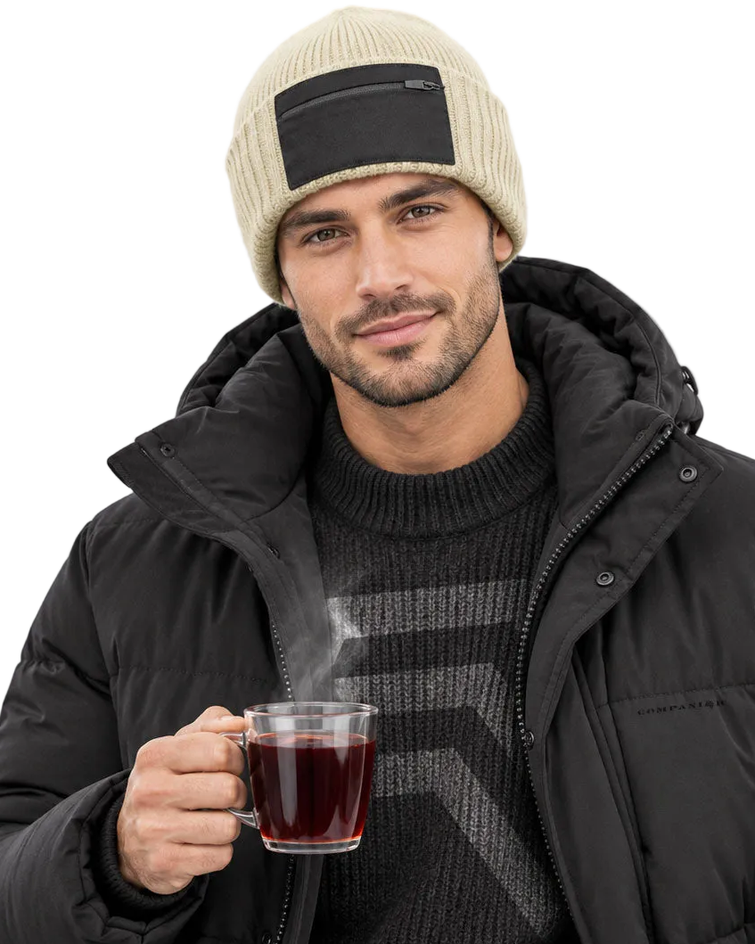 DFB R433 ― Beanie mit Reißverschlusstasche