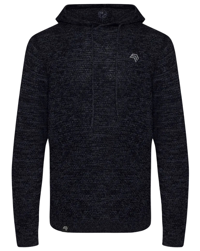 ECL 8000 ― Nachhaltig gestrickter Unisex Kapuzenpullover aus regenerierter Baumwolle