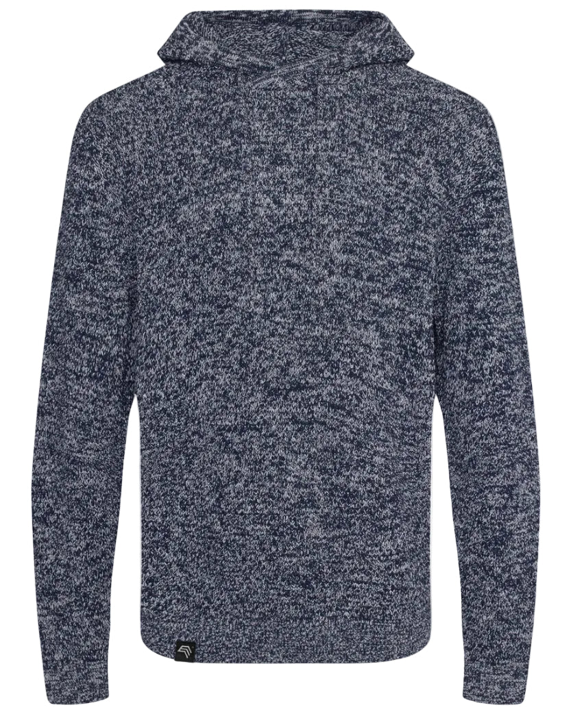 ― % ― ECL 8000 ― Nachhaltig gestrickter Unisex Kapuzenpullover aus regenerierter Baumwolle