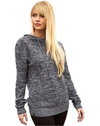 ― % ― ECL 8000 ― Nachhaltig gestrickter Unisex Kapuzenpullover aus regenerierter Baumwolle