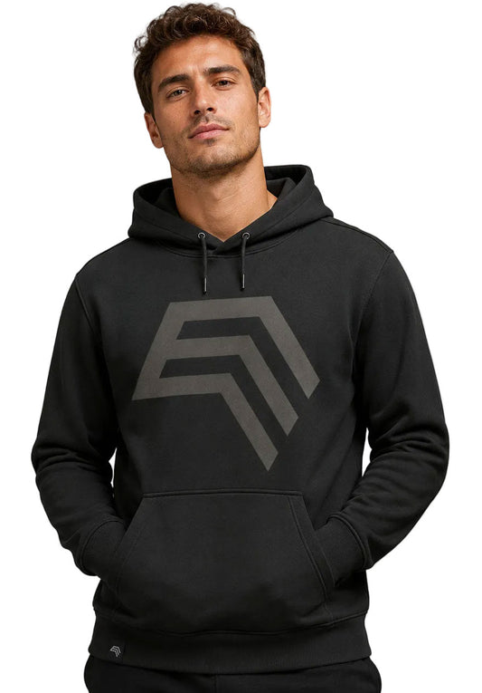 Essential Hoodie ― Herren Unisex COMPANIEER Logo Hoodie – Schwarz