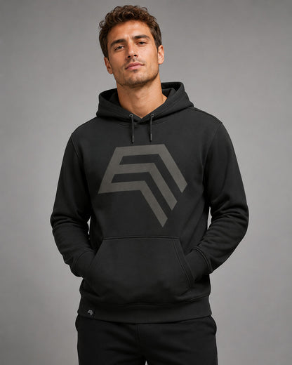 Essential Hoodie ― Herren Unisex COMPANIEER Logo Hoodie – Schwarz