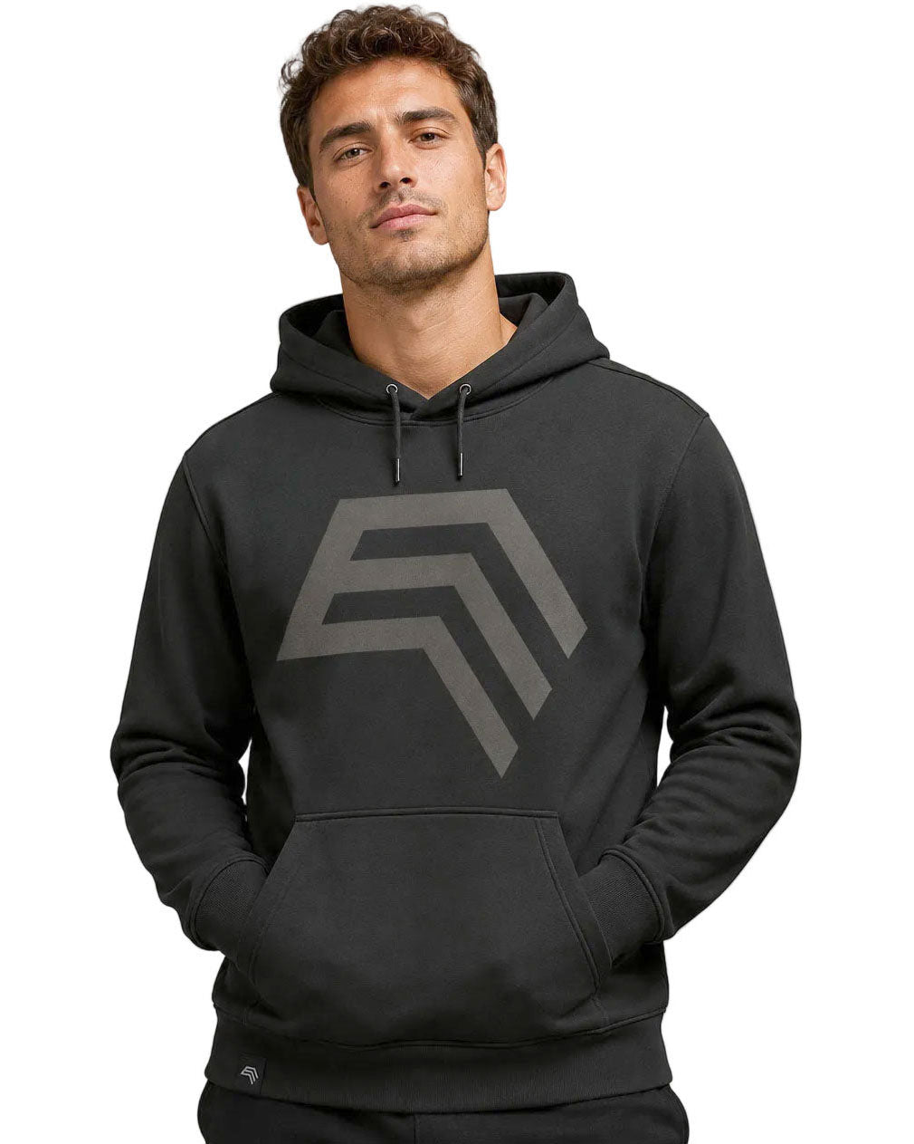 Essential Hoodie ― Herren Unisex COMPANIEER Logo Hoodie – Schwarz
