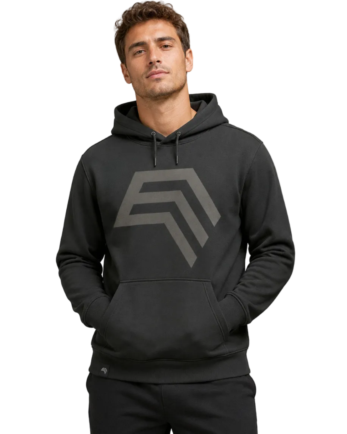 Essential Hoodie ― Herren Unisex COMPANIEER Logo Hoodie – Schwarz