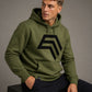 Essential Hoodie ― Herren Unisex COMPANIEER Logo Hoodie – Olivegrün