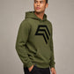 Essential Hoodie ― Herren Unisex COMPANIEER Logo Hoodie – Olivegrün