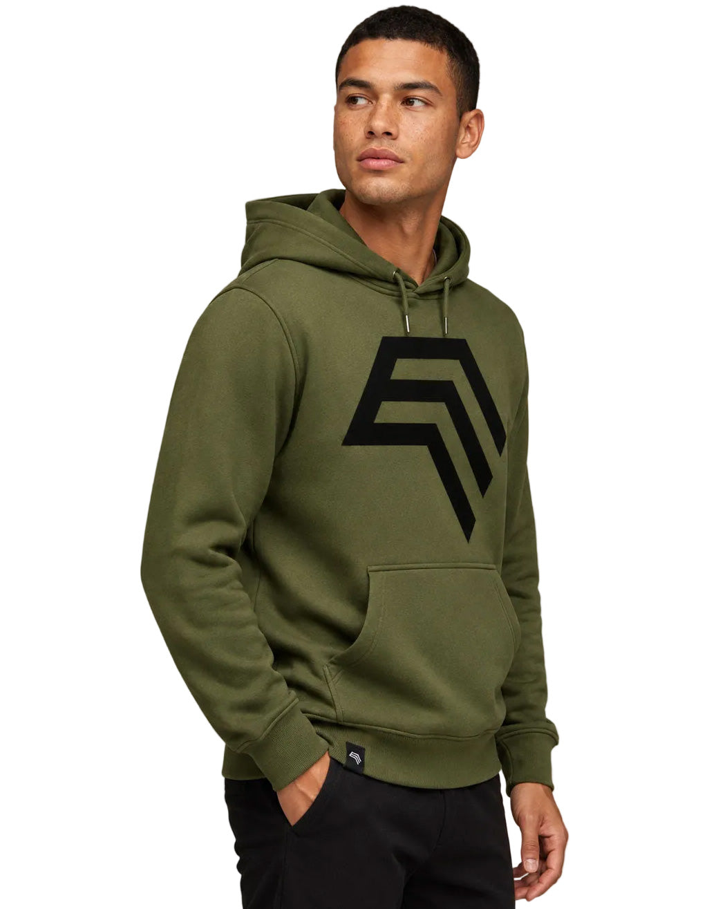Essential Hoodie ― Herren Unisex COMPANIEER Logo Hoodie – Olivegrün