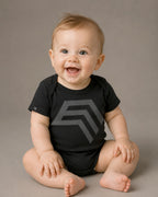 Essential Baby Bodysuit — COMPANIEER Symbol Romper – Black