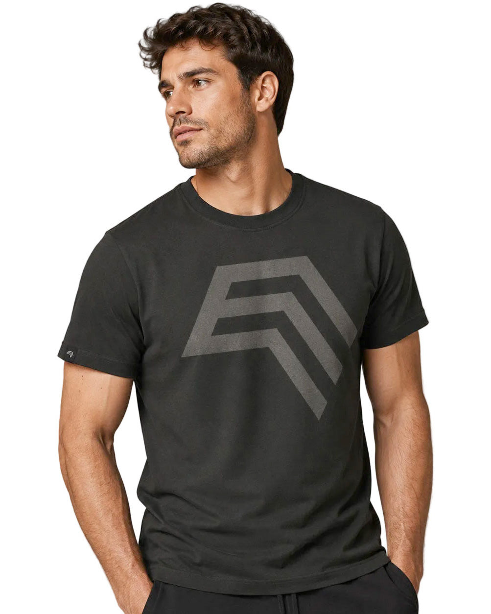 Essential Shirt ― Herren Unisex COMPANIEER Logo T-Shirt – Schwarz