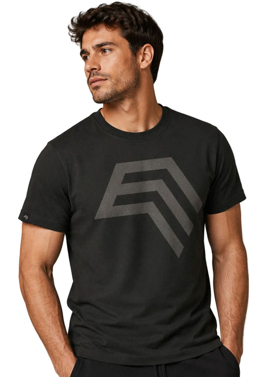 Essential Shirt ― Herren Unisex COMPANIEER Logo T-Shirt – Schwarz