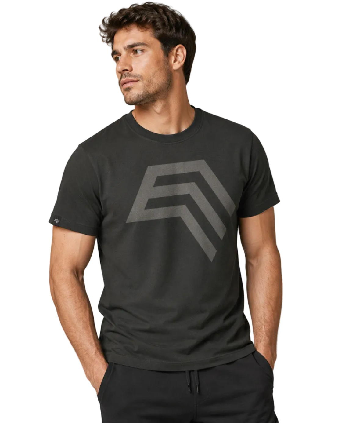 Essential Shirt ― Herren Unisex COMPANIEER Logo T-Shirt – Schwarz