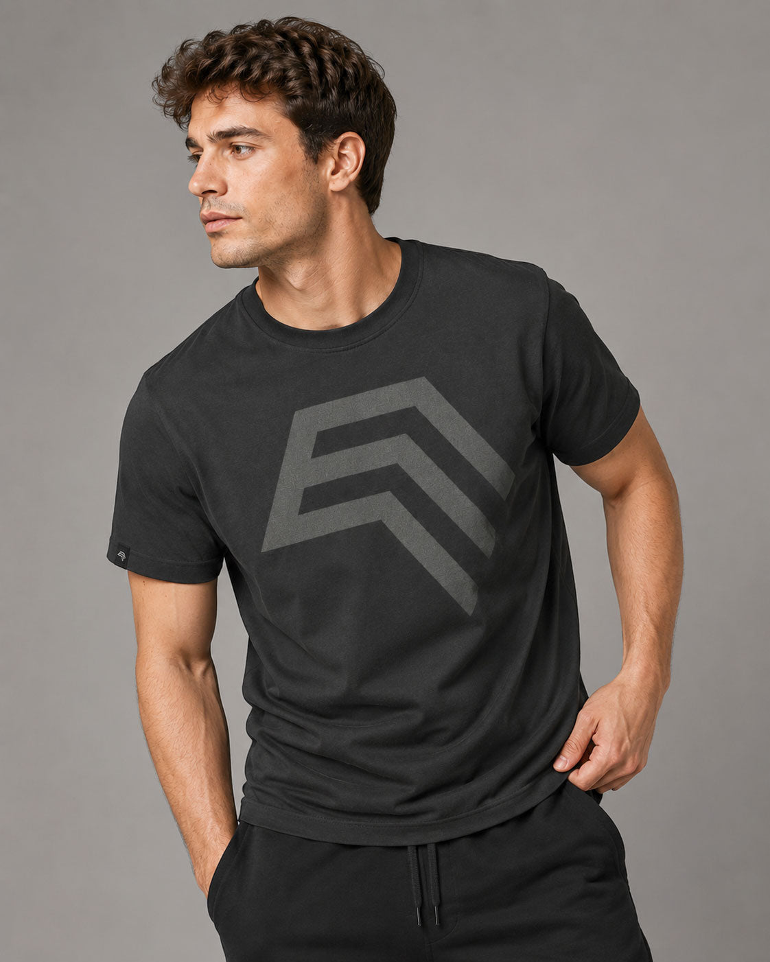 Essential Shirt ― Herren Unisex COMPANIEER Logo T-Shirt – Schwarz