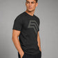 Essential Shirt ― Herren Unisex COMPANIEER Logo T-Shirt – Schwarz
