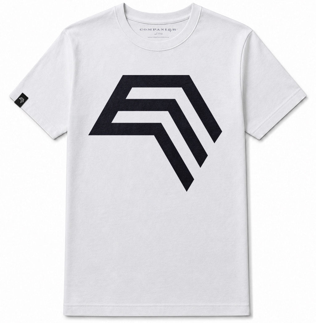 Essential Shirt ― Men Unisex COMPANIEER Logo T-Shirt – White