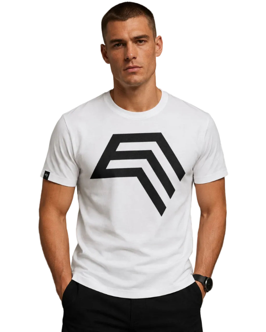 Essential Shirt ― Herren Unisex COMPANIEER Logo T-Shirt – Weiß