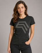 Essential Shirt ― Damen COMPANIEER Logo-T-Shirt – Schwarz