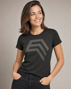 Essential Shirt ― Damen COMPANIEER Logo-T-Shirt – Schwarz