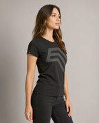 Essential Shirt ― Damen COMPANIEER Logo-T-Shirt – Schwarz