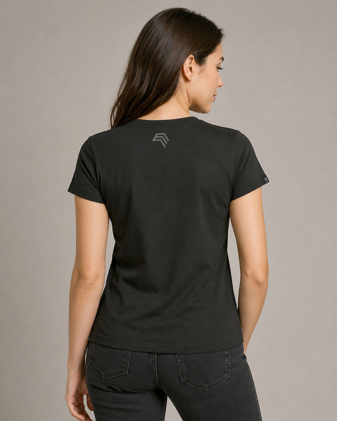 Essential Shirt ― Damen COMPANIEER Logo-T-Shirt – Schwarz