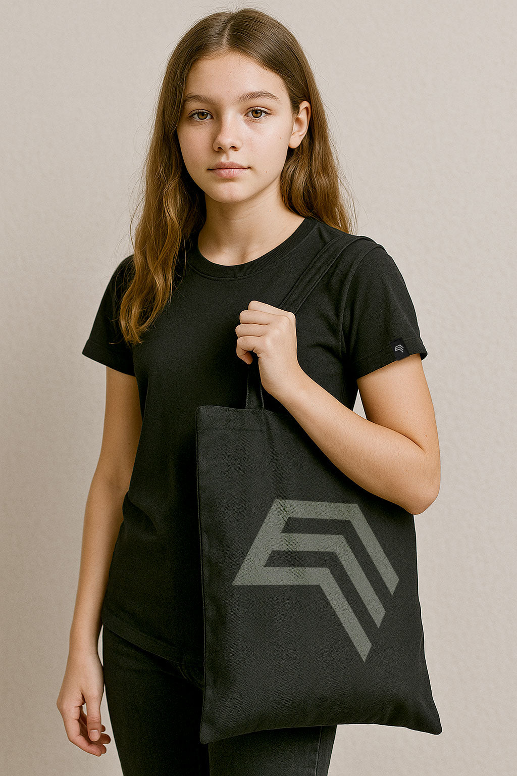 Companieer Symbol ― Tote Bag Stoffbeutel - Schwarz